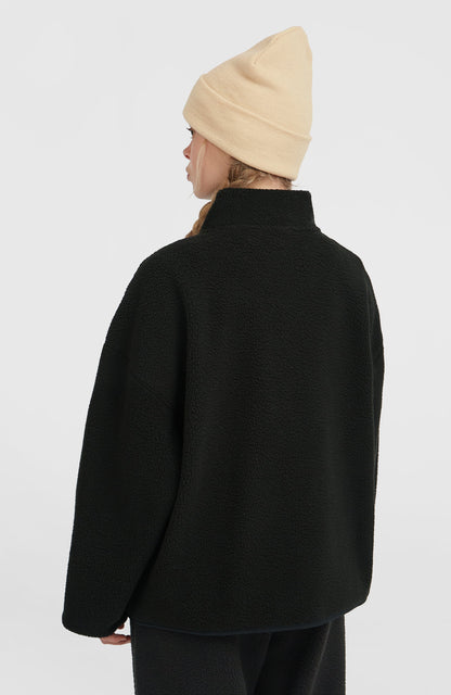 Must-Have High-Pile Full-Zip Fleece Women Black Out