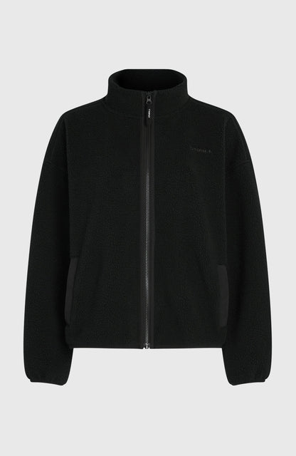 Must-Have High-Pile Full-Zip Fleece Women Black Out