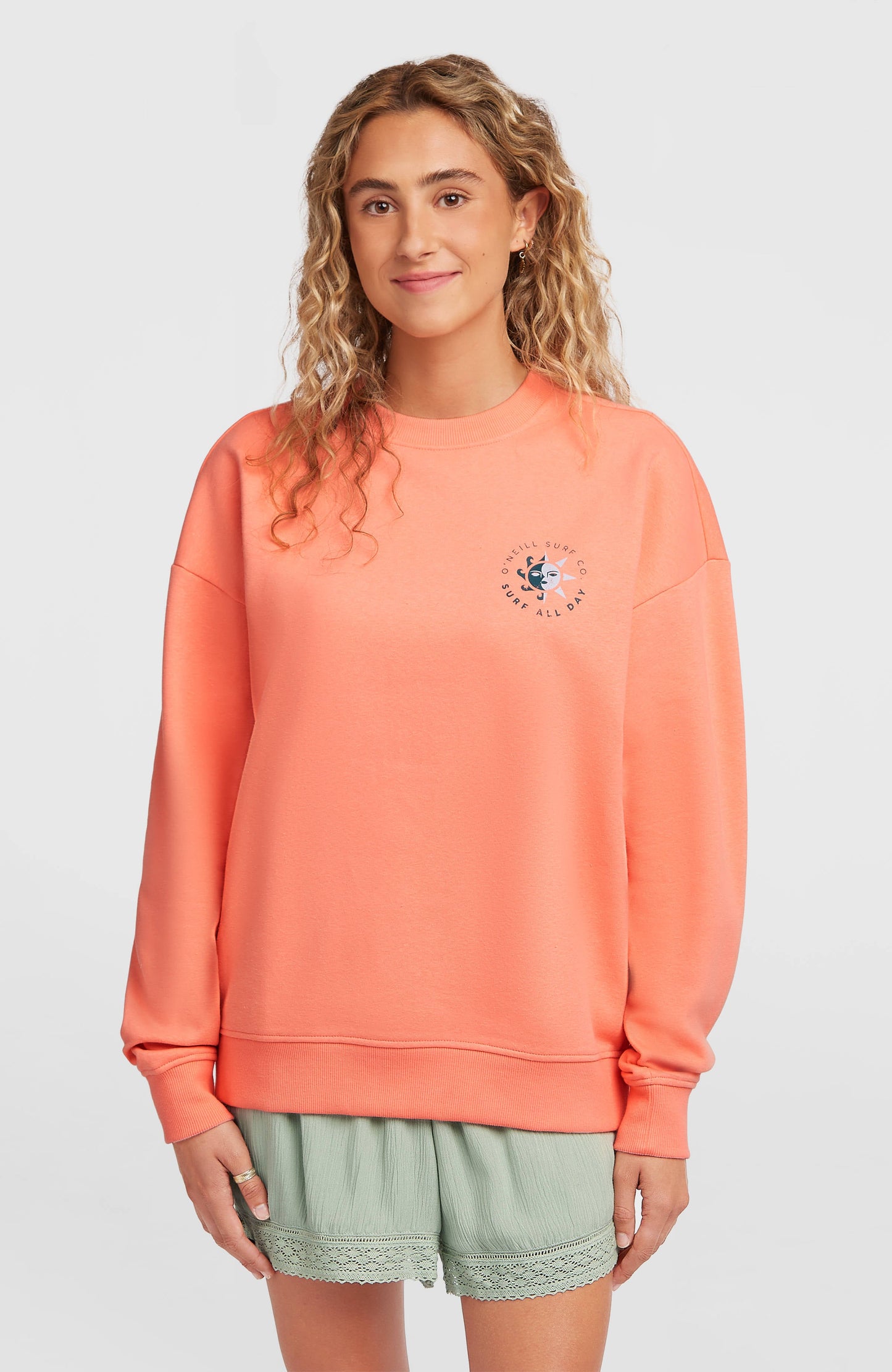 Summer Musthave Crewneck Sweatshirt Women Funky Peach