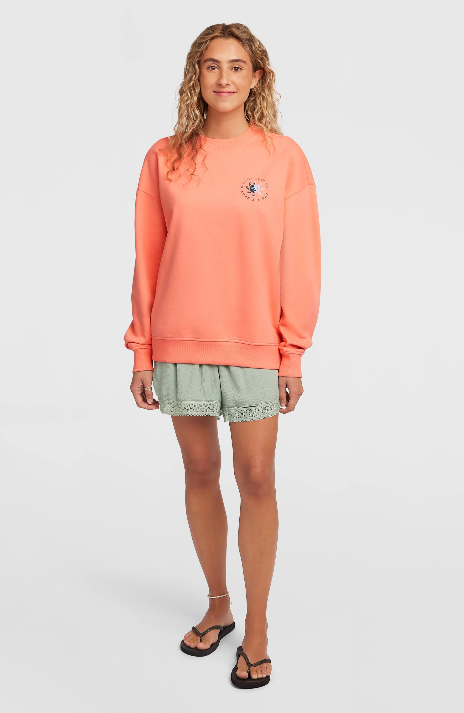 Summer Musthave Crewneck Sweatshirt Women Funky Peach