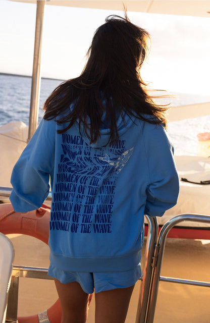 Women Of The Wave Hoodie Women Blue Booth