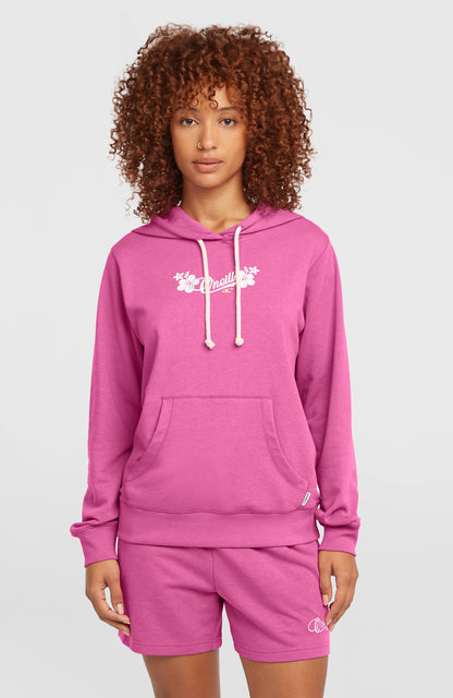 Essentials Script Hoodie Women Electric Fuschia