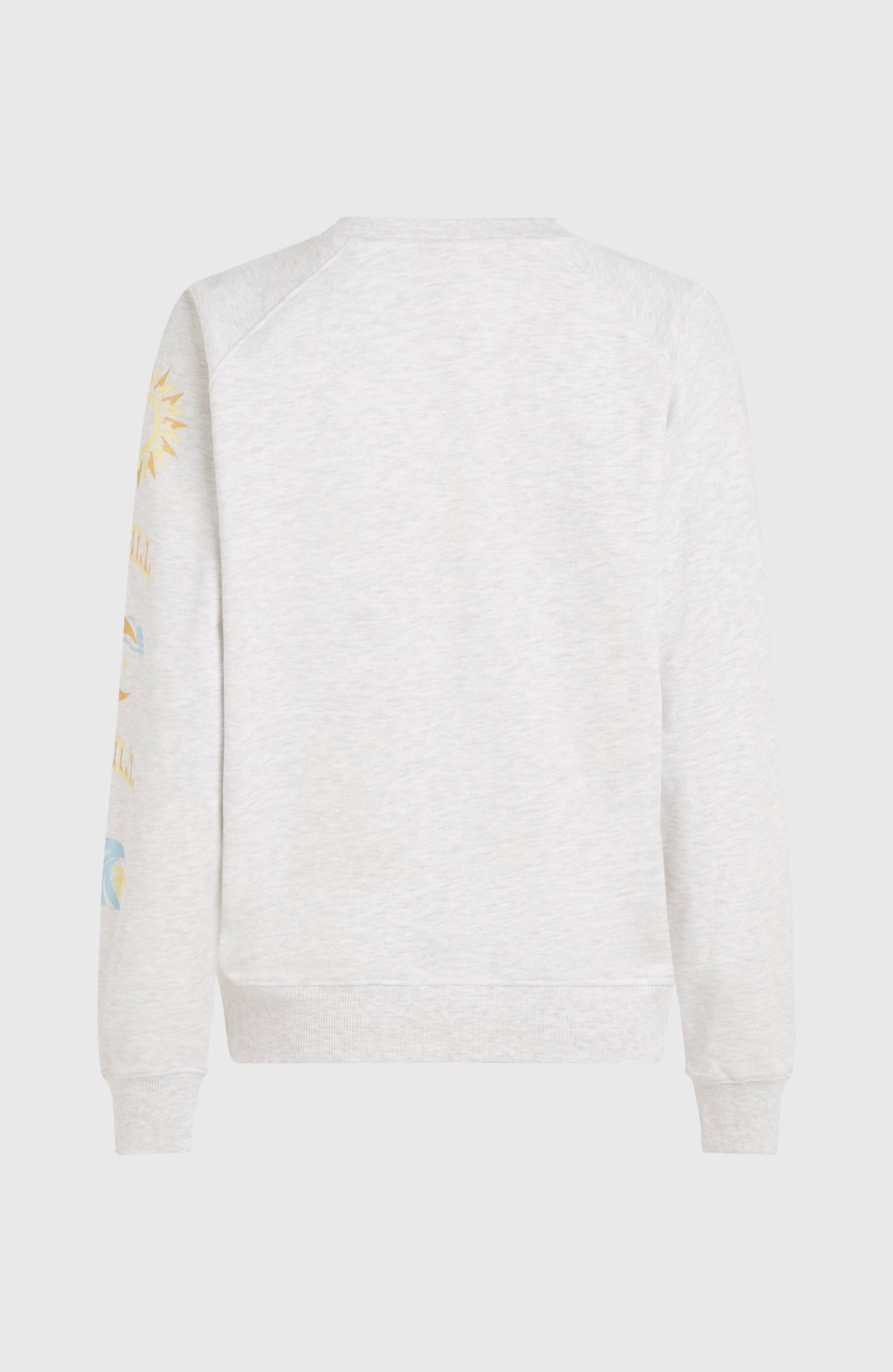 Beach Vintage Crew Sweatshirt Women White Melange