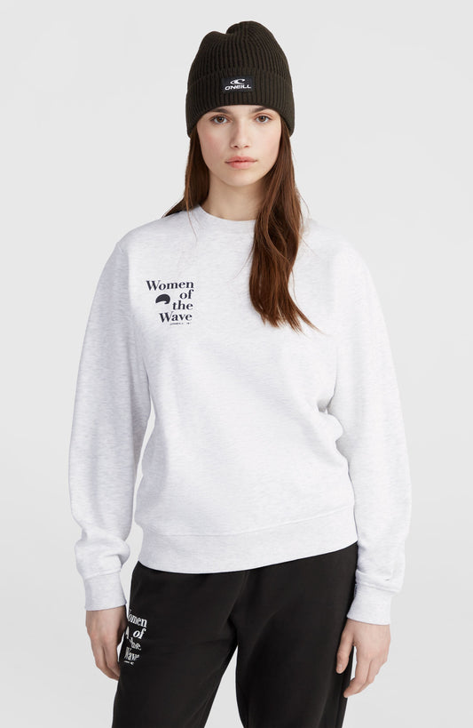 Women of the Wave Crew Sweatshirt Women White Melange