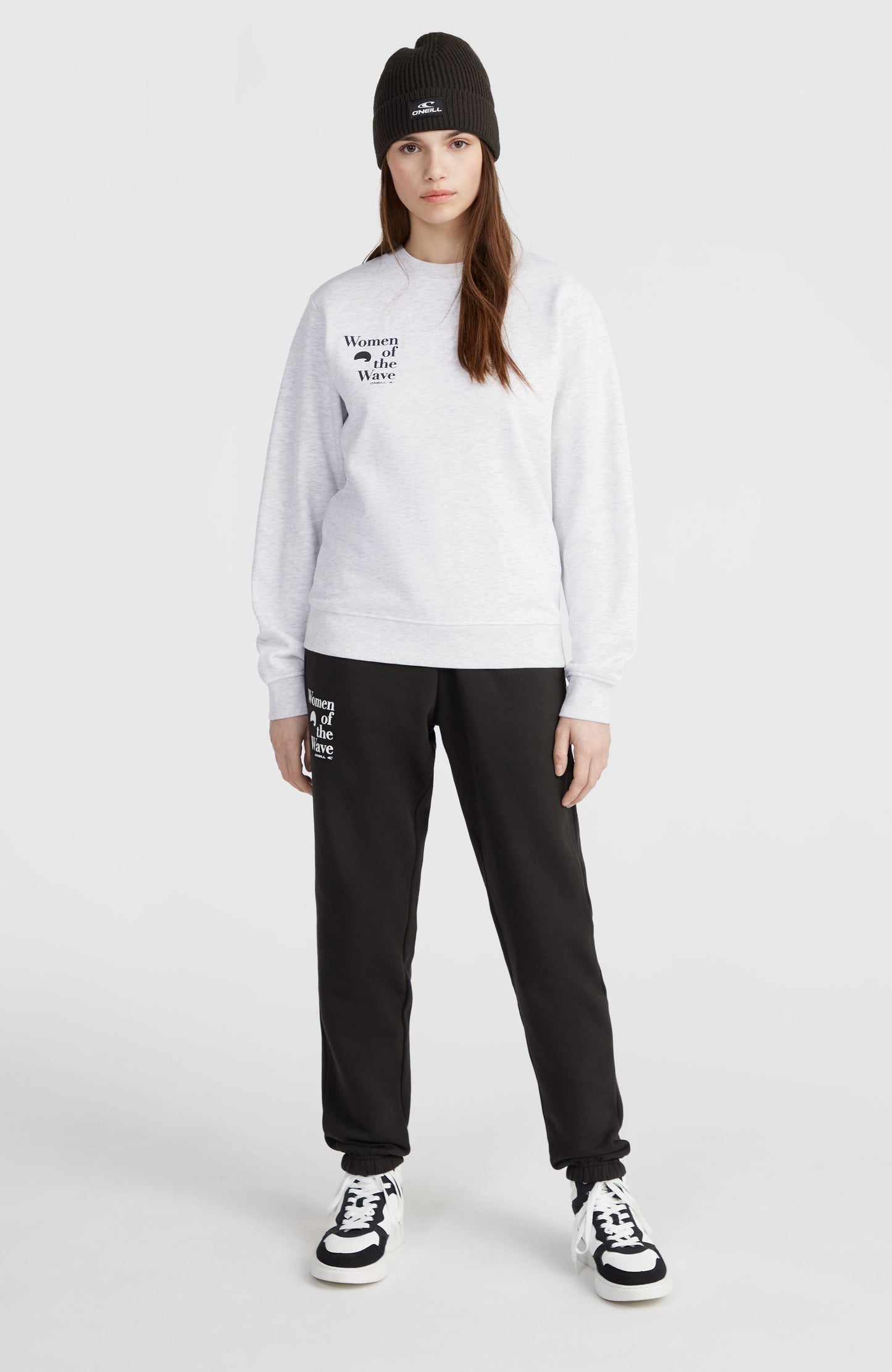 Women of the Wave Crew Sweatshirt Women White Melange