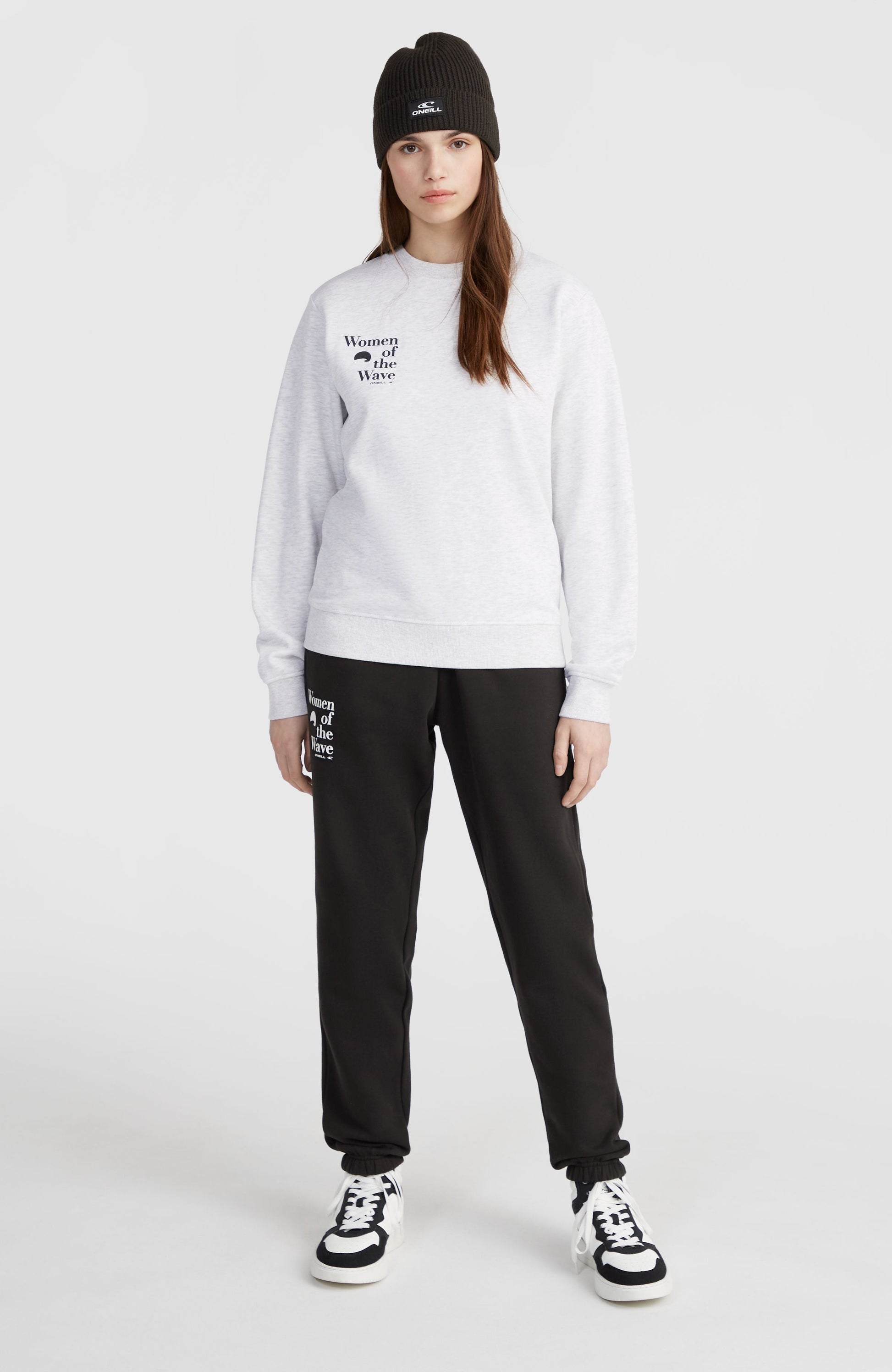Women of the Wave Crew Sweatshirt Women White Melange