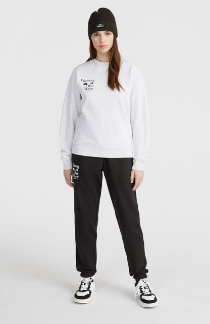 Women of the Wave Crew Sweatshirt Women White Melange