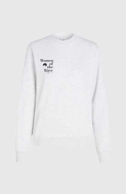 Women of the Wave Crew Sweatshirt Women White Melange