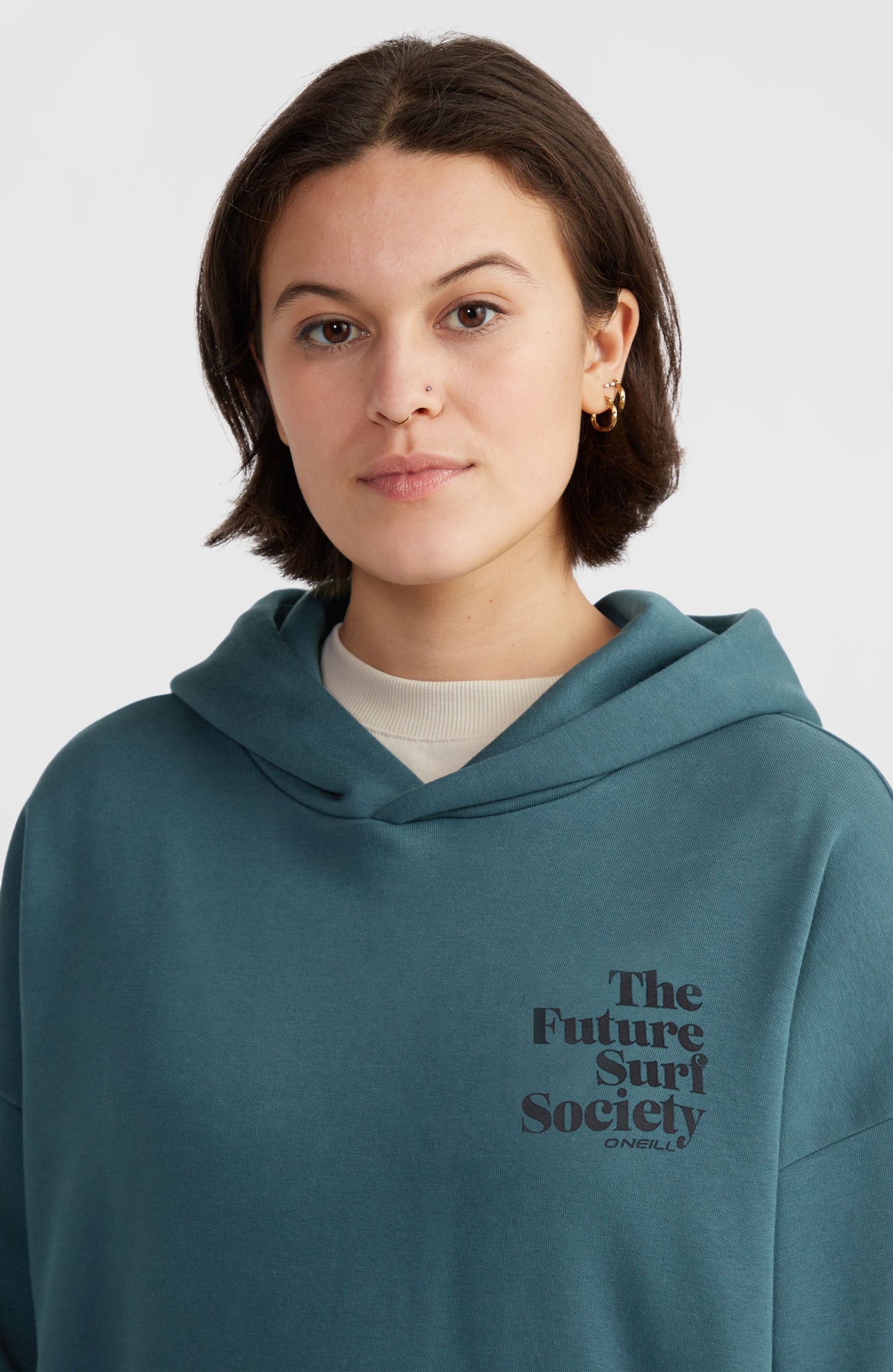 Future Surf Society Hoodie Women Alma Steel