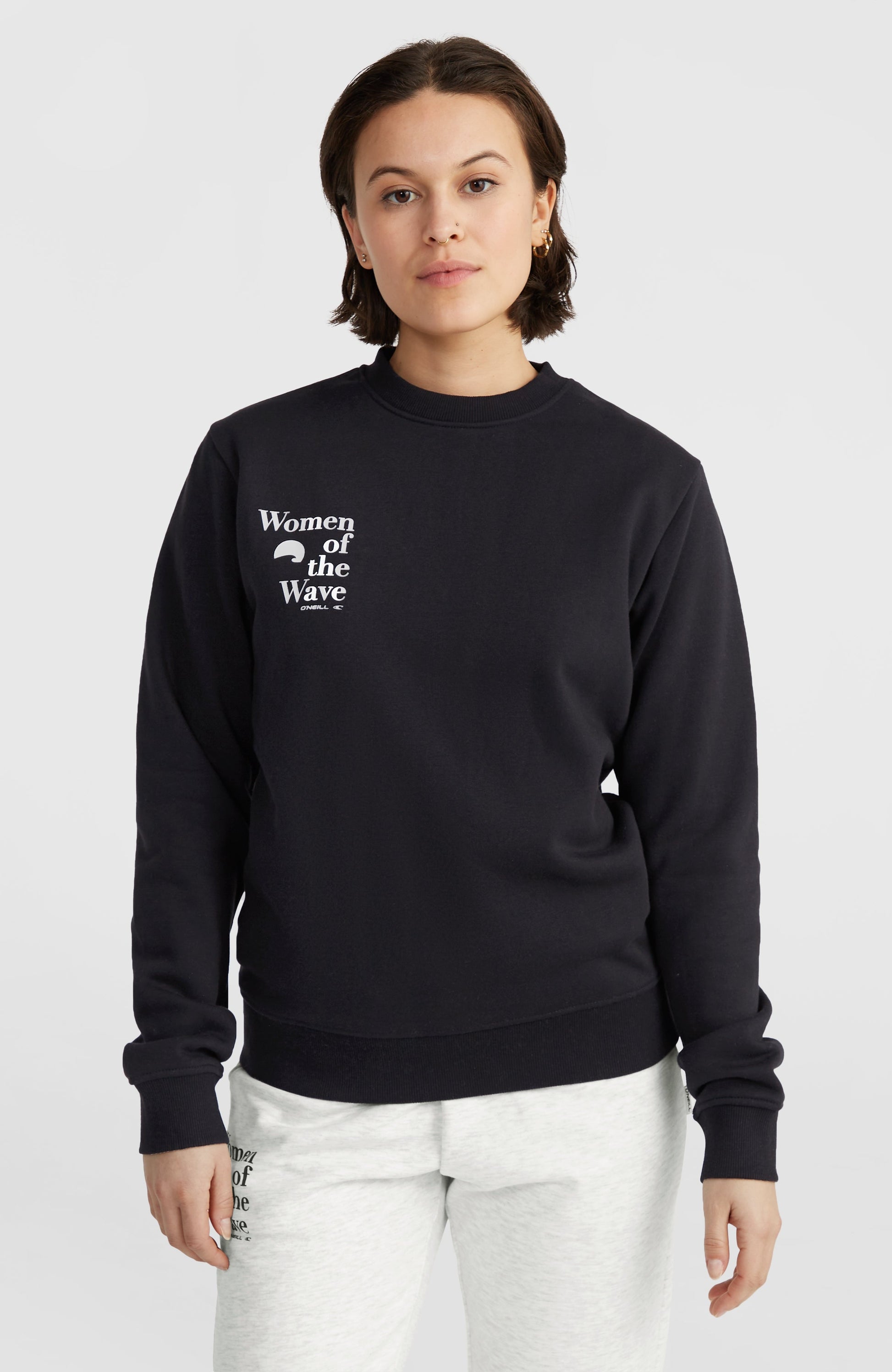 Women of the Wave Crew Sweatshirt Women Black Out