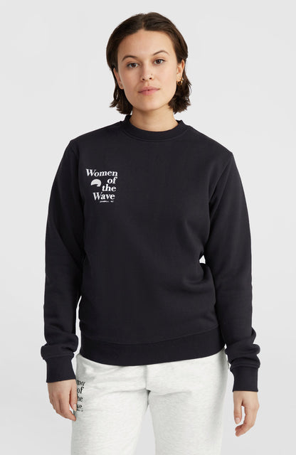 Women of the Wave Crew Sweatshirt Women Black Out