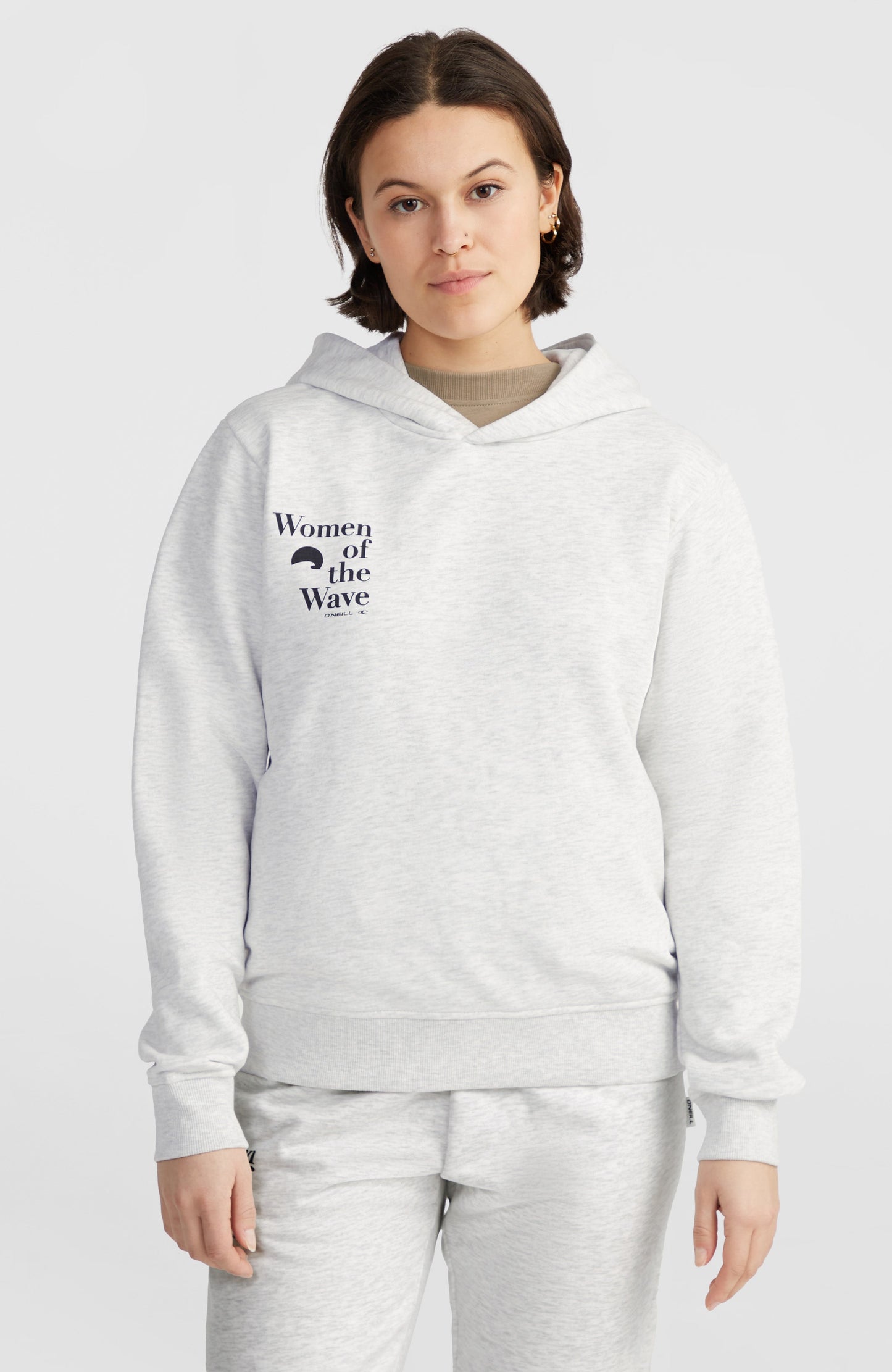 Women of the Wave Hoodie Women White Melange