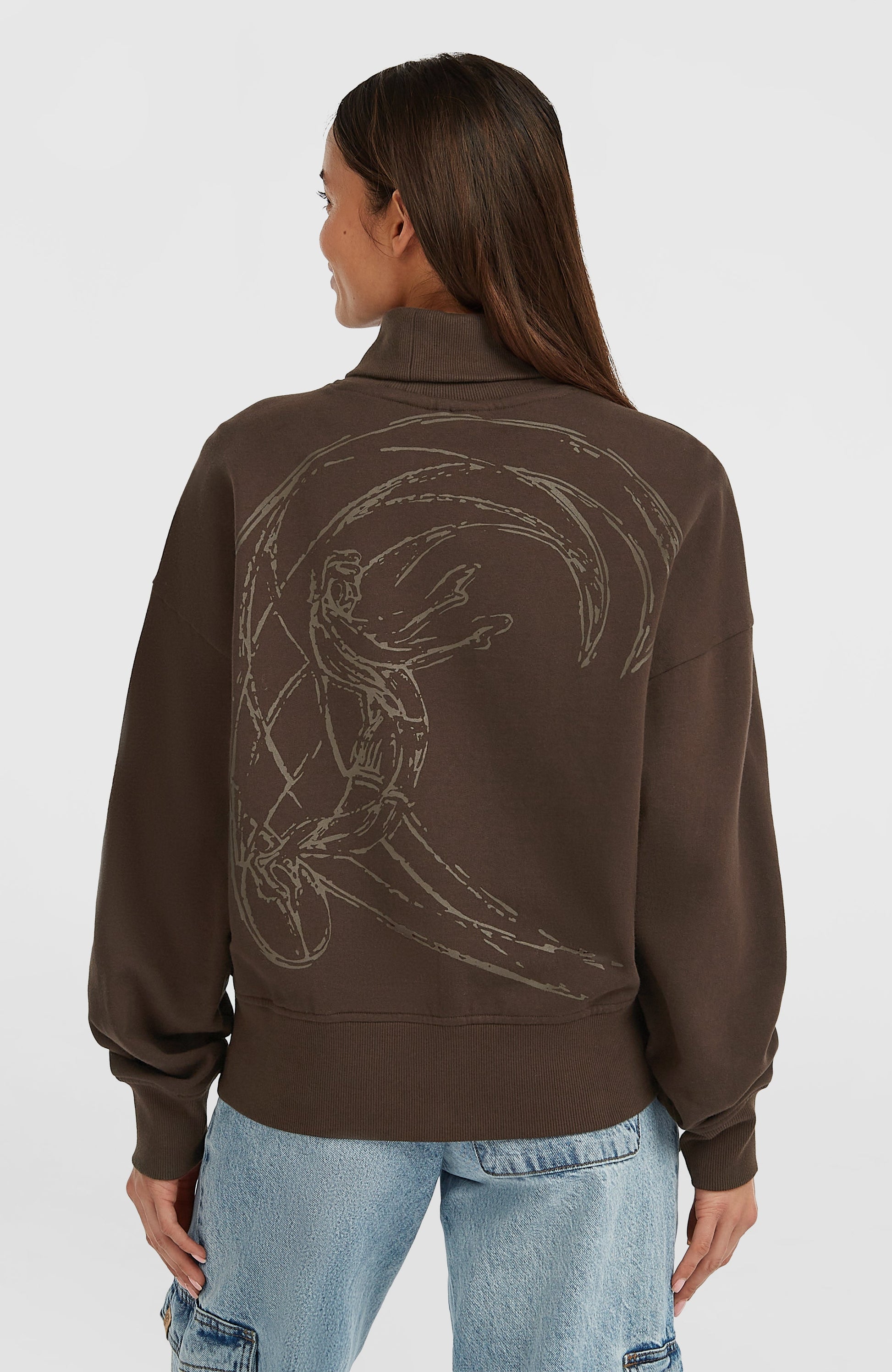 O'Riginals High-Neck Crew Sweatshirt Women Coffee Bean