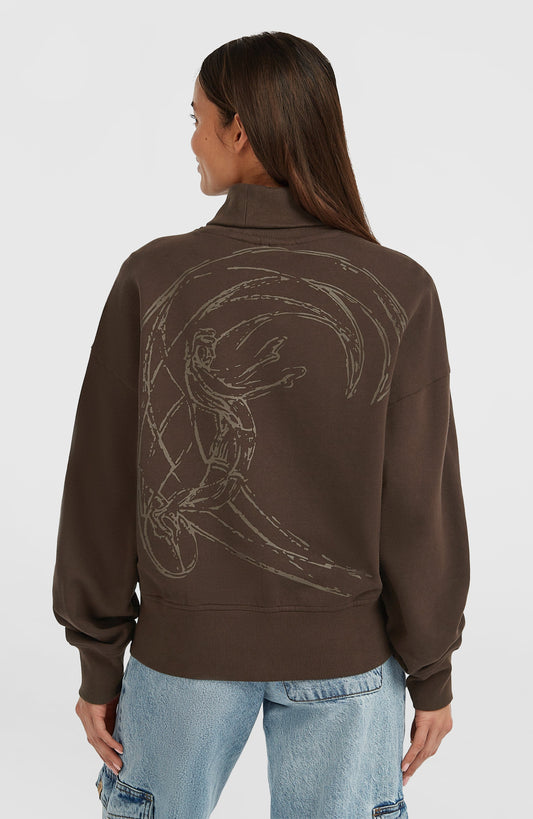O'Riginals High-Neck Crew Sweatshirt Women Coffee Bean
