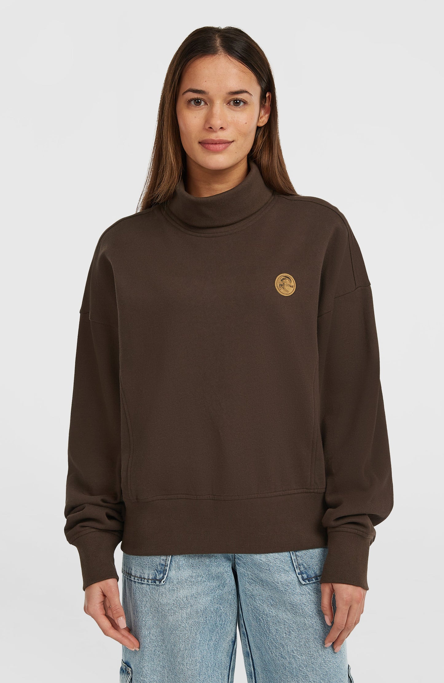 O'Riginals High-Neck Crew Sweatshirt Women Coffee Bean