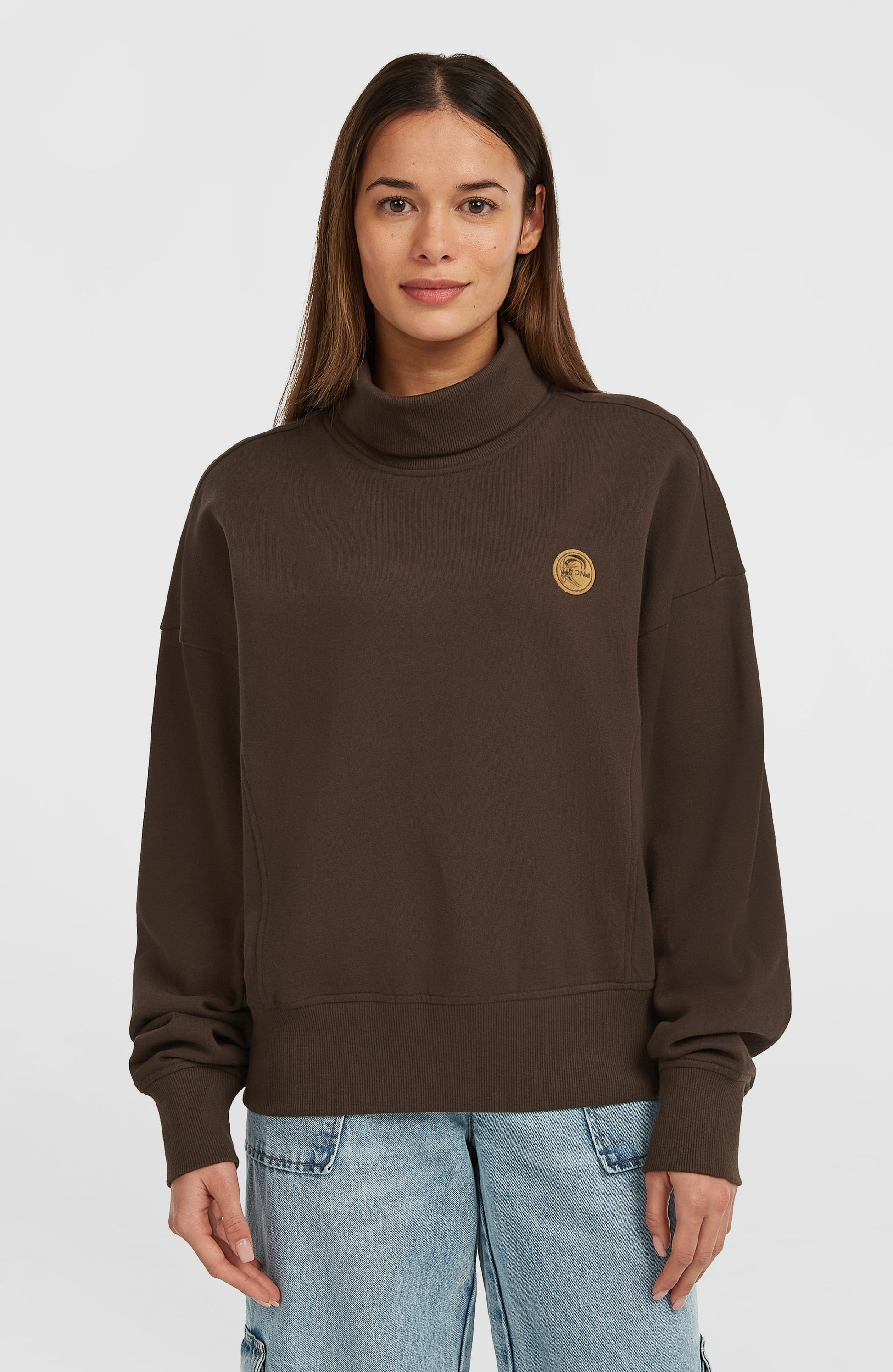 O'Riginals High-Neck Crew Sweatshirt Women Coffee Bean