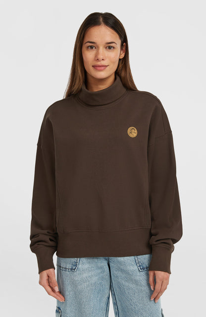 O'Riginals High-Neck Crew Sweatshirt Women Coffee Bean