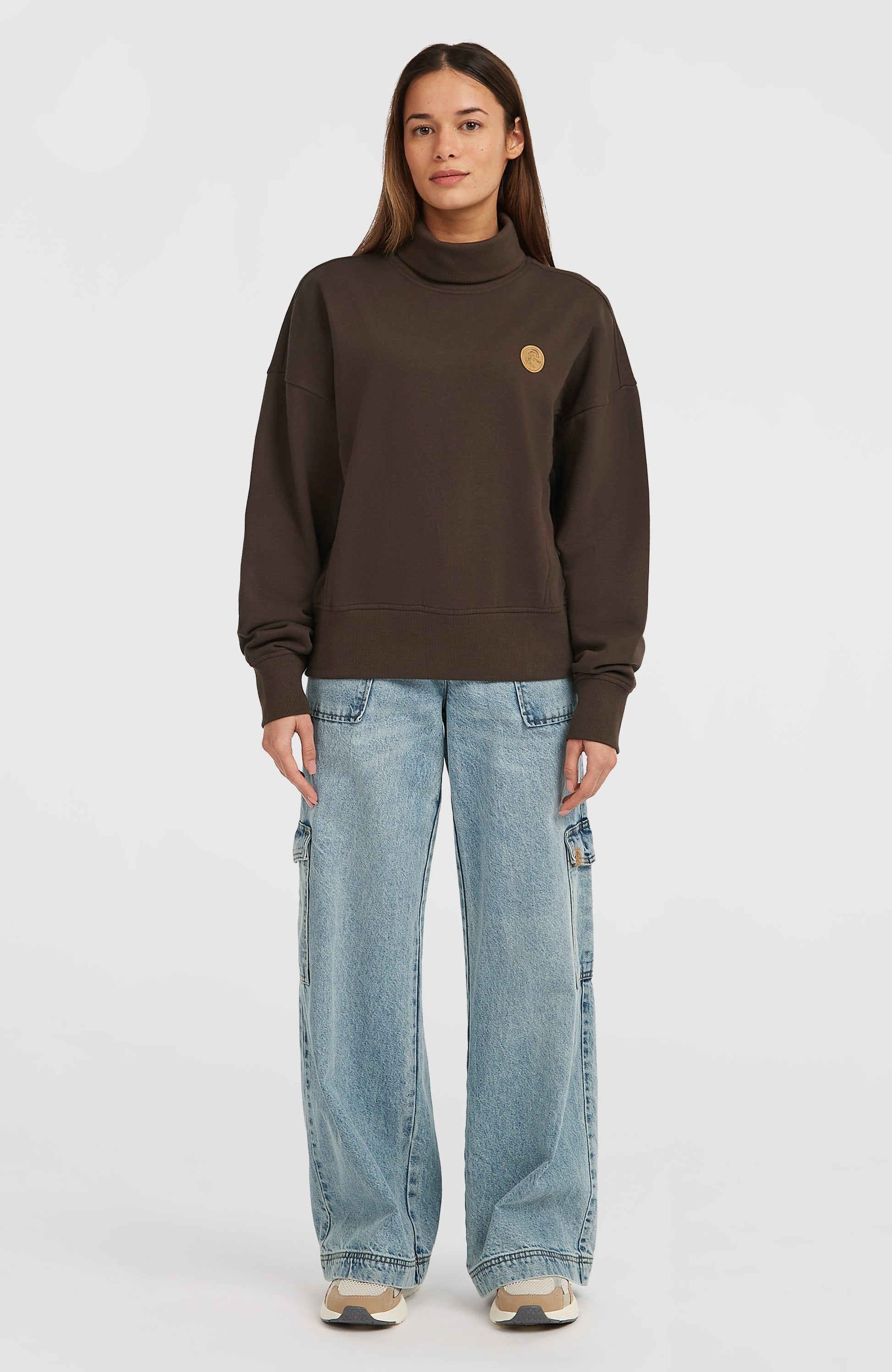O'Riginals High-Neck Crew Sweatshirt Women Coffee Bean