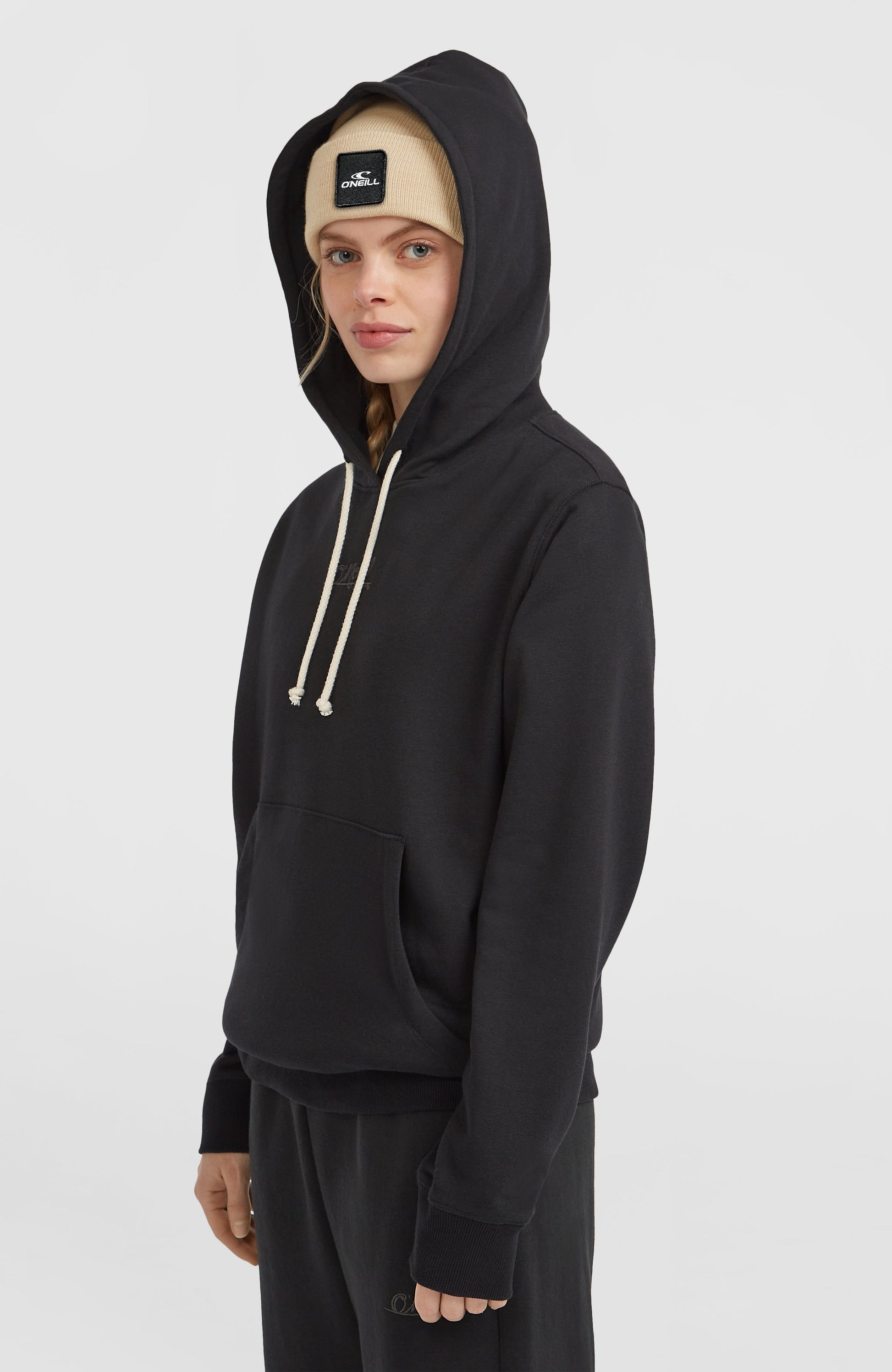 Essentials Script Hoodie Women Black Out