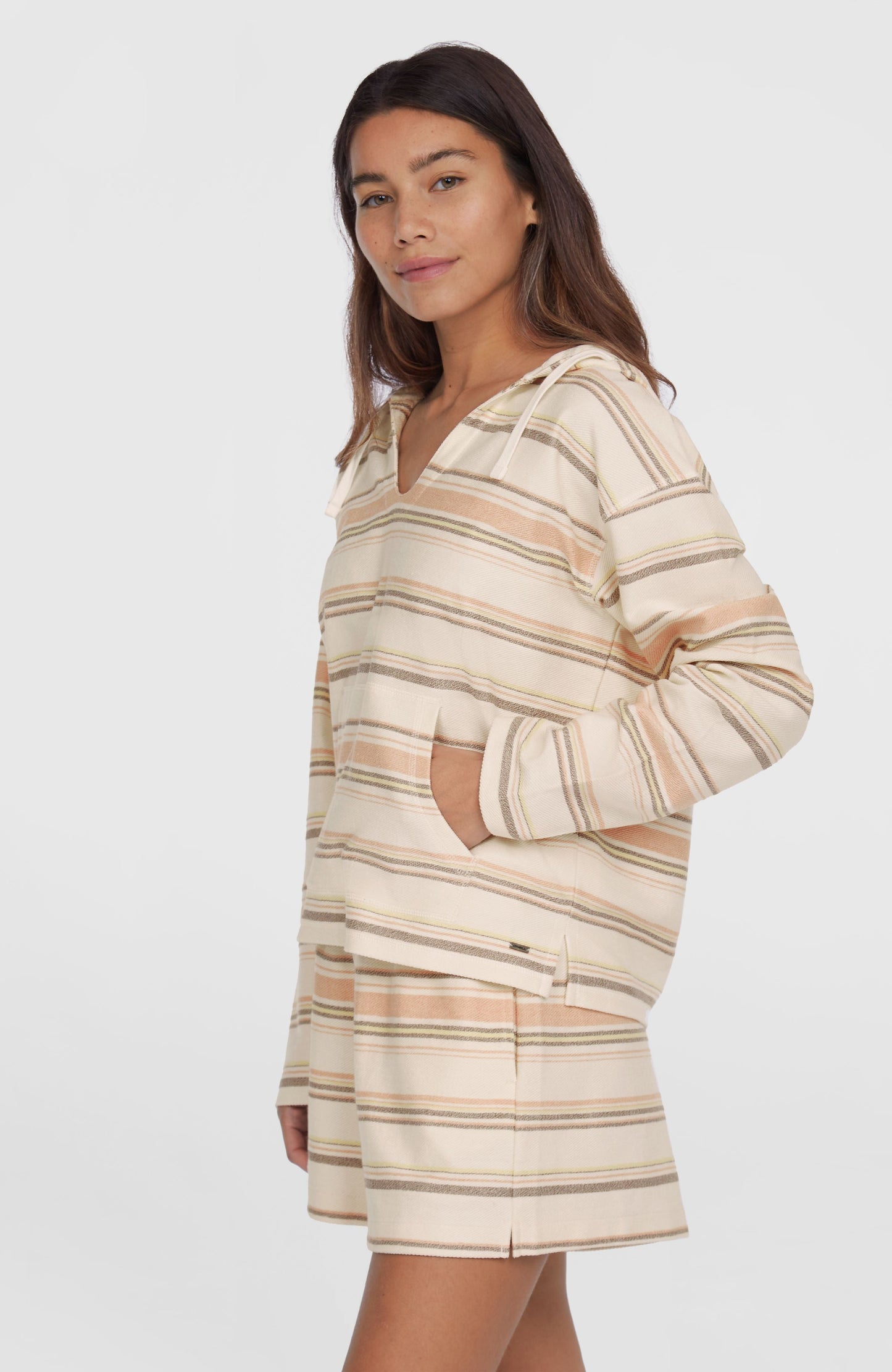 Bavaro Hoodie Women White Bavarro Stripe