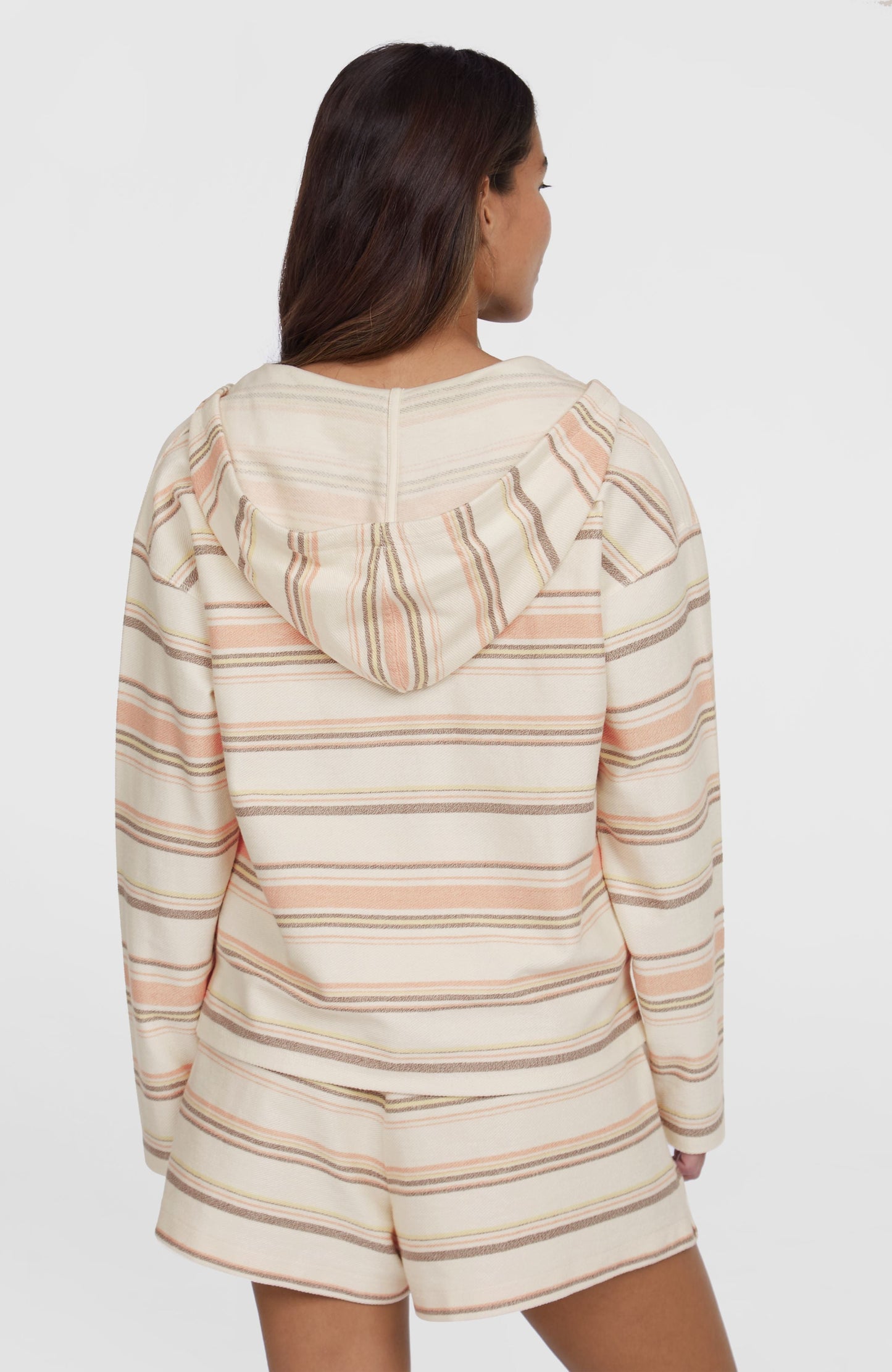 Bavaro Hoodie Women White Bavarro Stripe