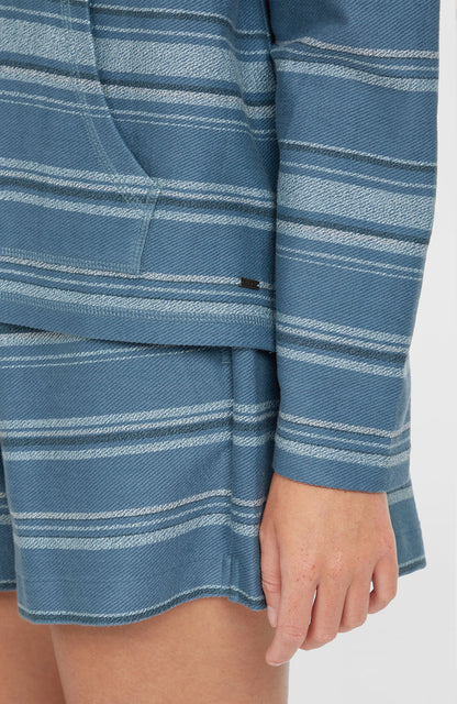 Bavaro Hoodie Women Blue Bavaro Stripe