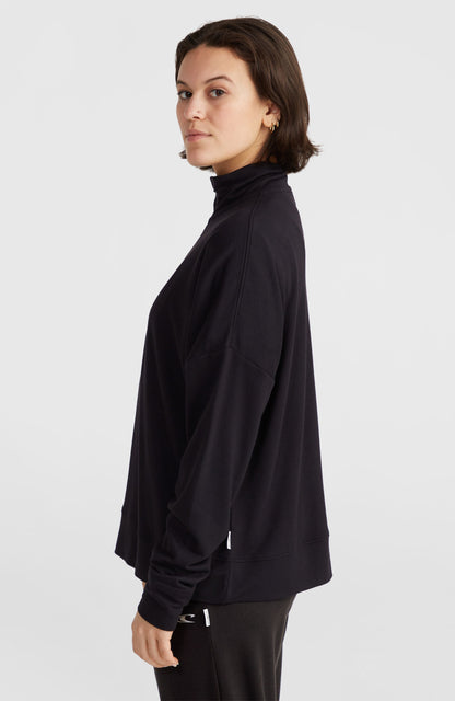 Half-Zip Sweatshirt Women Black Out