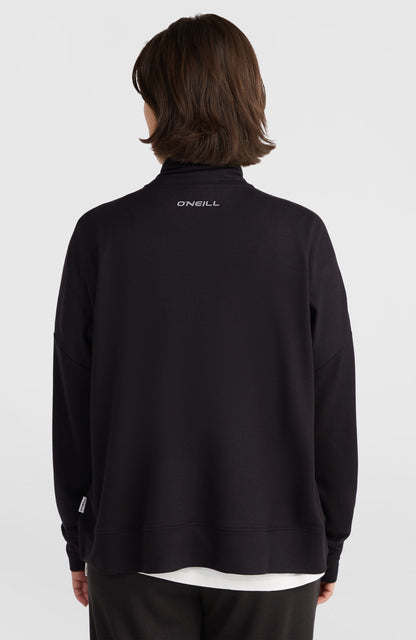 Half-Zip Sweatshirt Women Black Out