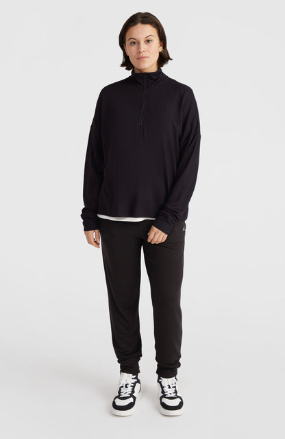 Half-Zip Sweatshirt Women Black Out