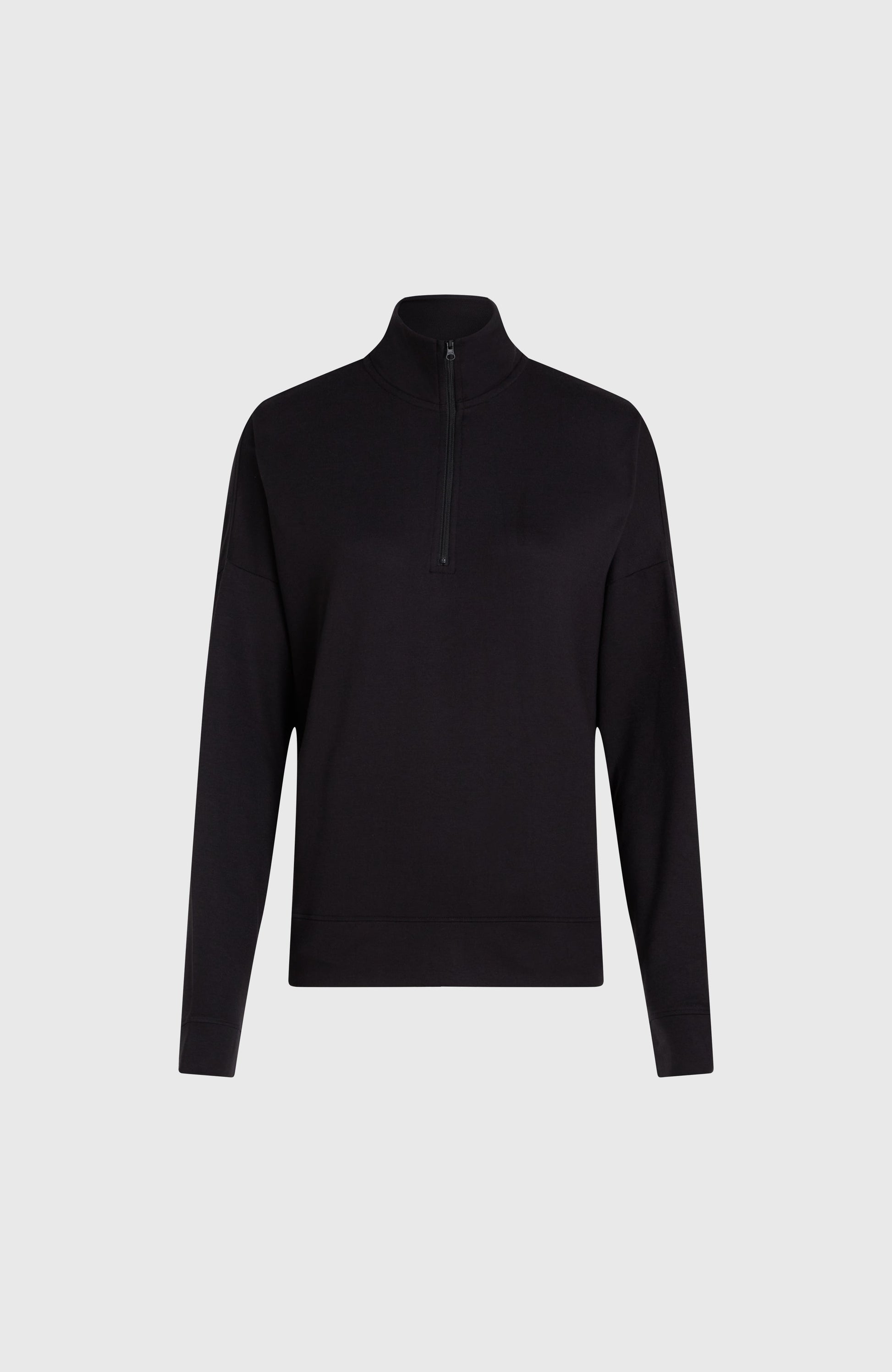 Half-Zip Sweatshirt Women Black Out