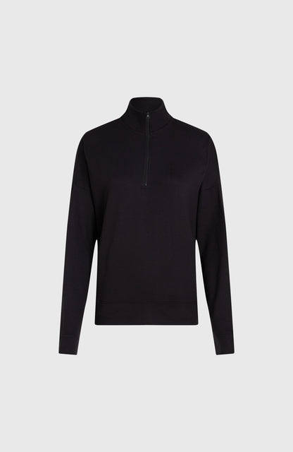 Half-Zip Sweatshirt Women Black Out