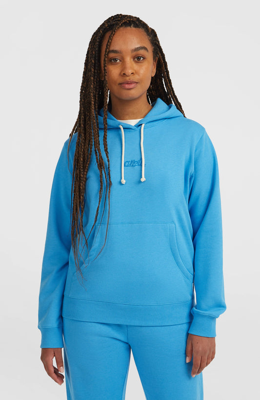 Essentials Script Hoodie Women Blue Poppy