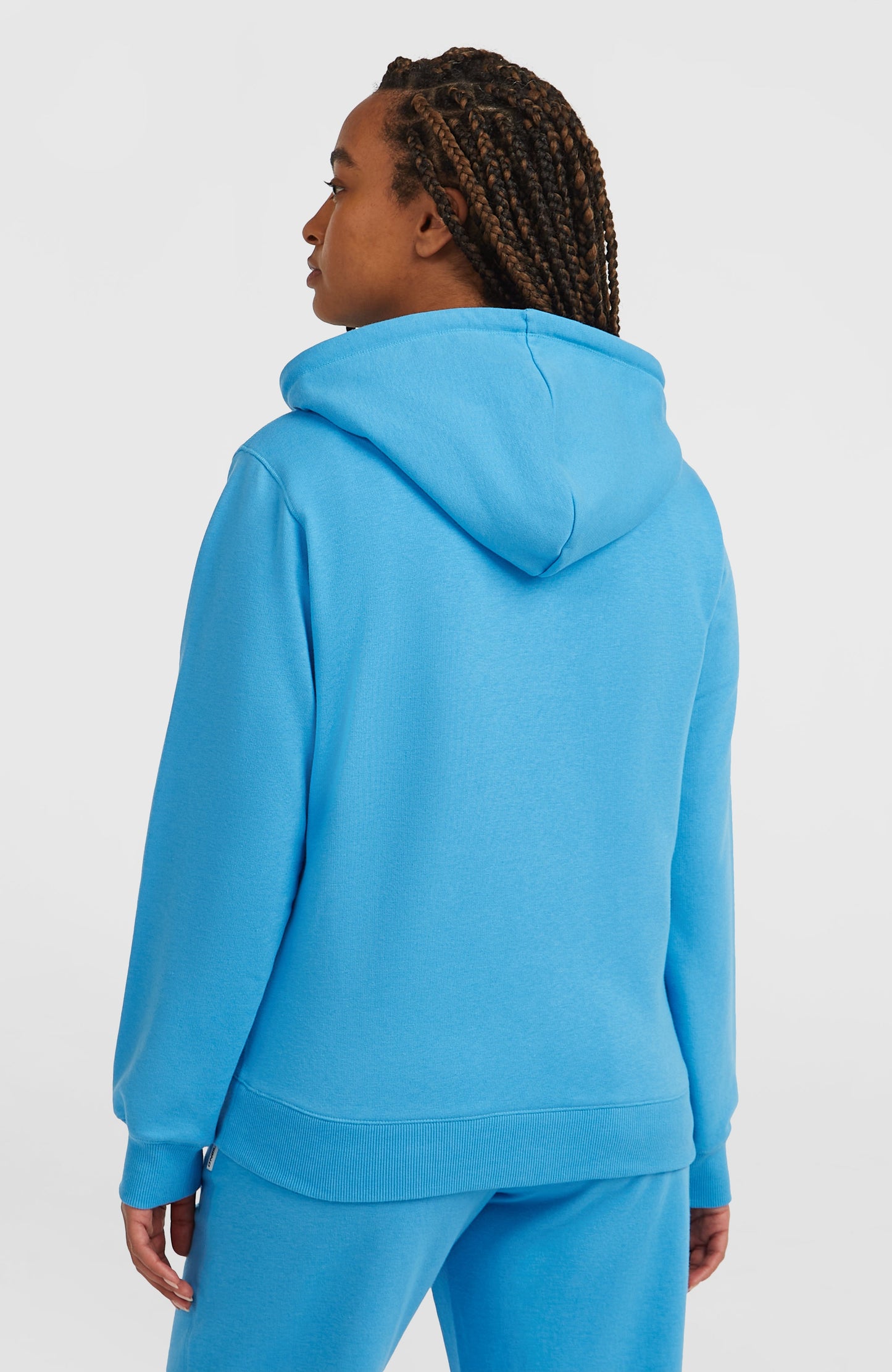 Essentials Script Hoodie Women Blue Poppy
