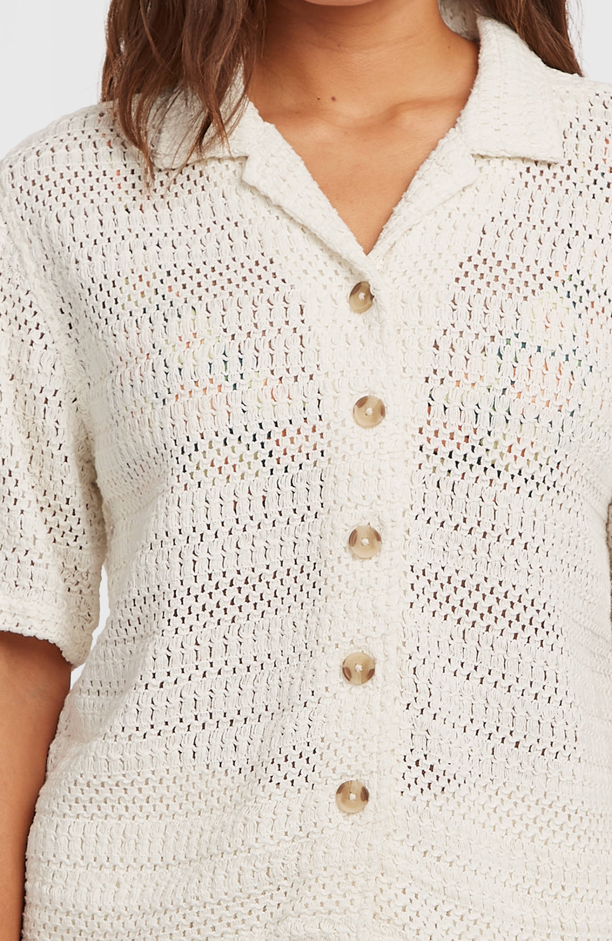O'Riginals Crochet Shirt Women Snow White
