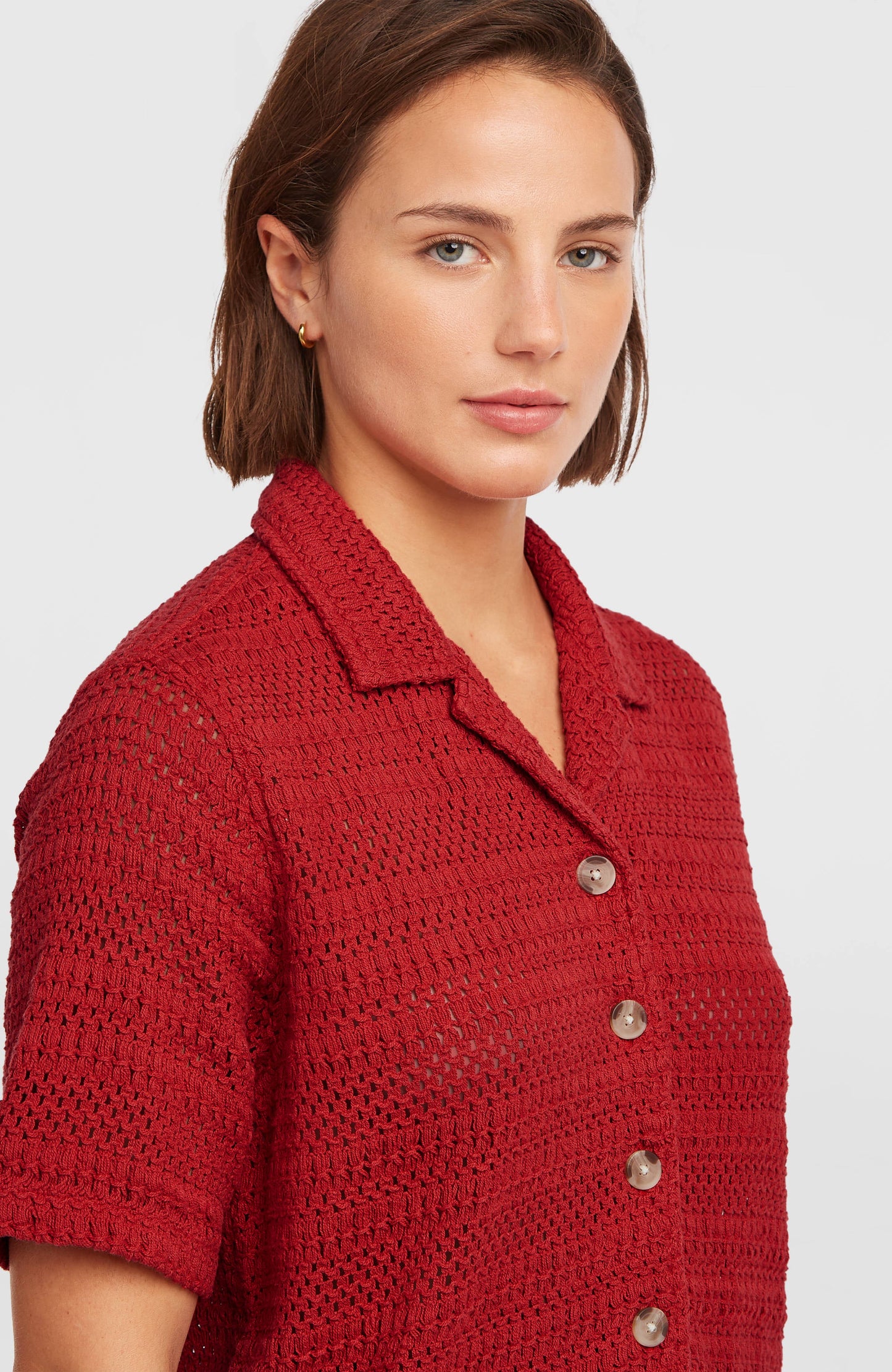 O'Riginals Crochet Shirt Women Midnight Poppy