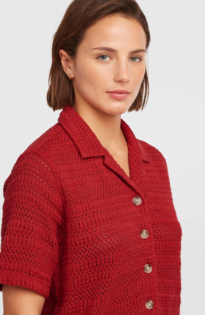 O'Riginals Crochet Shirt Women Midnight Poppy