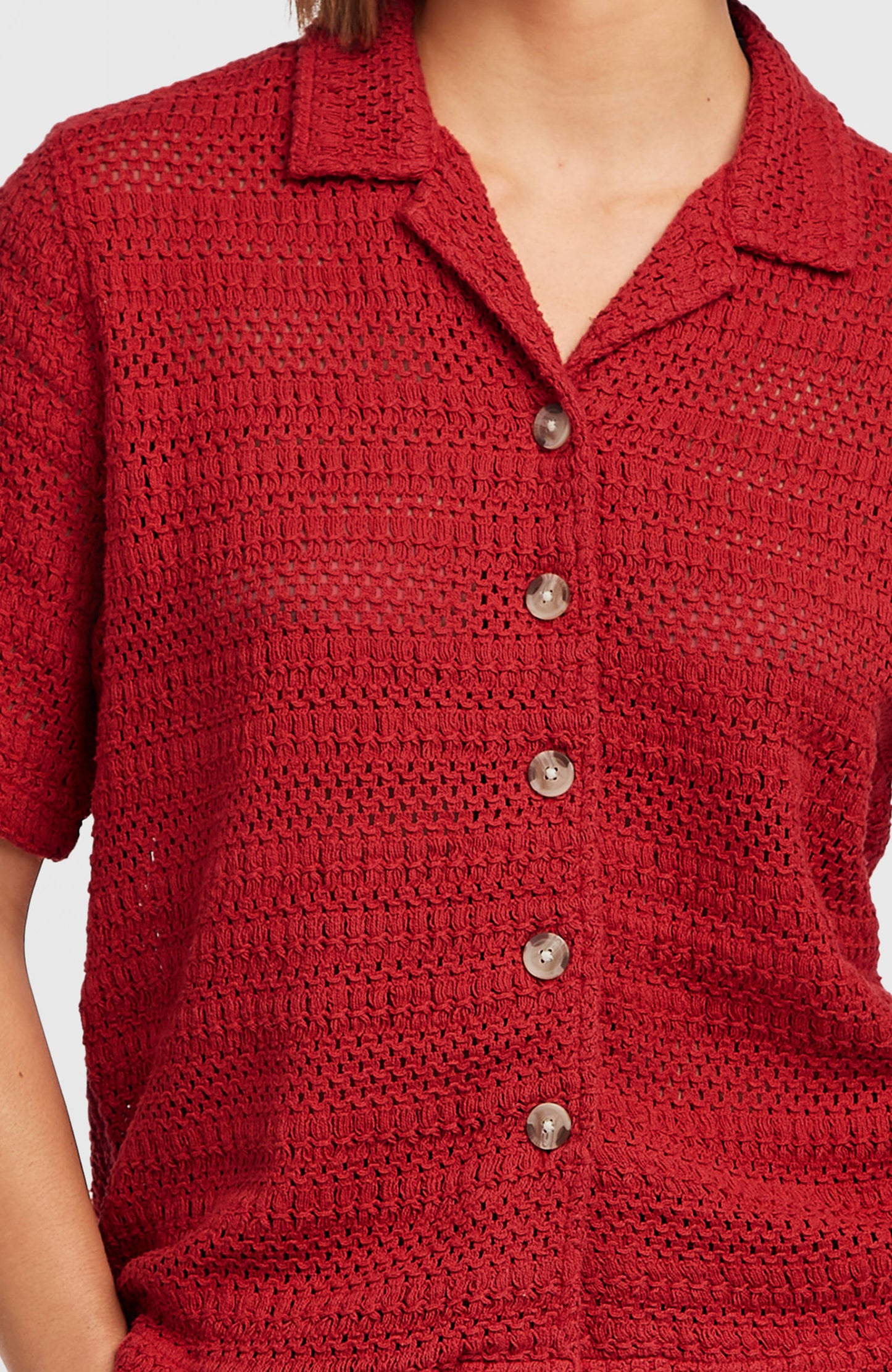 O'Riginals Crochet Shirt Women Midnight Poppy