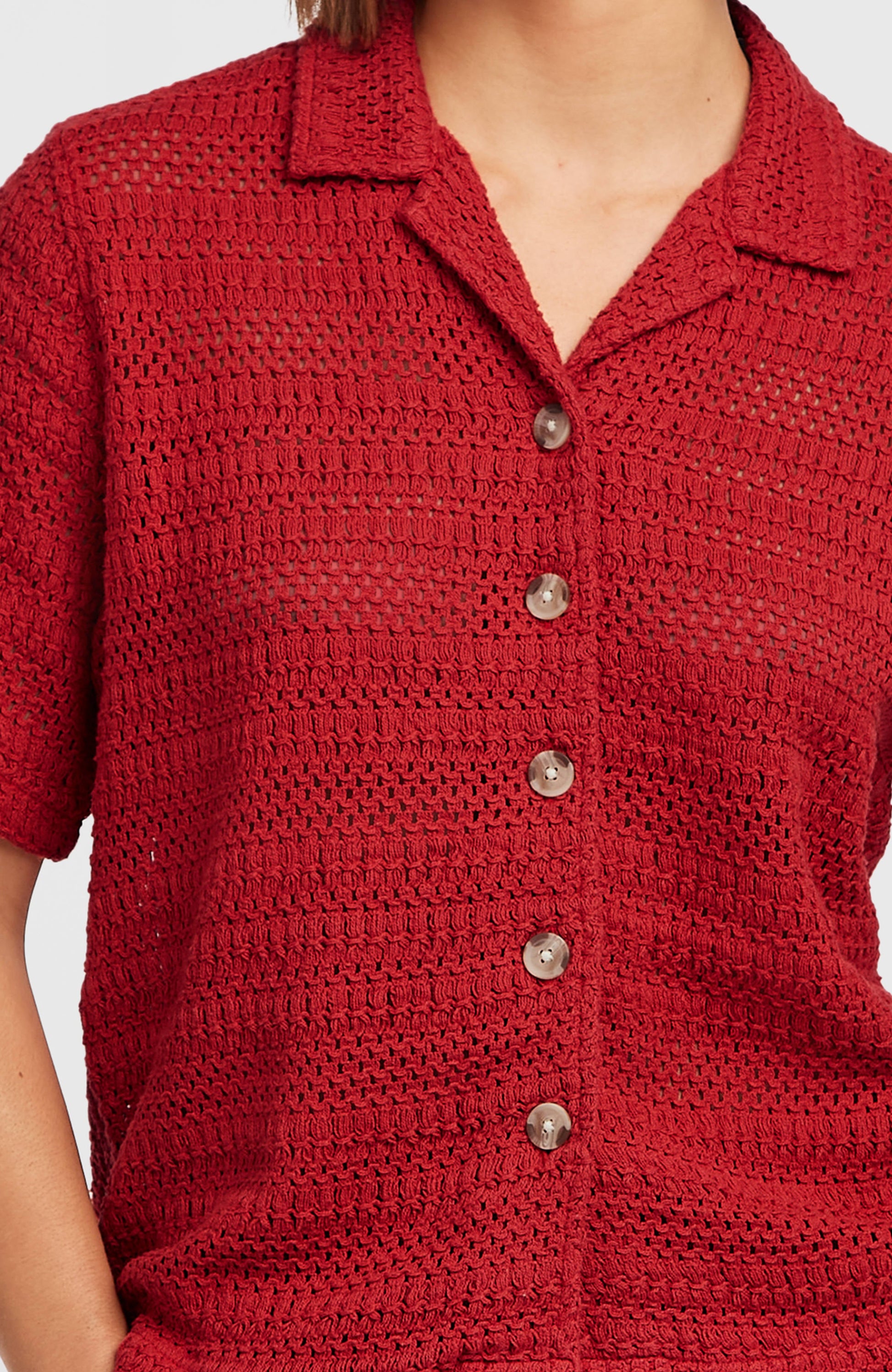O'Riginals Crochet Shirt Women Midnight Poppy