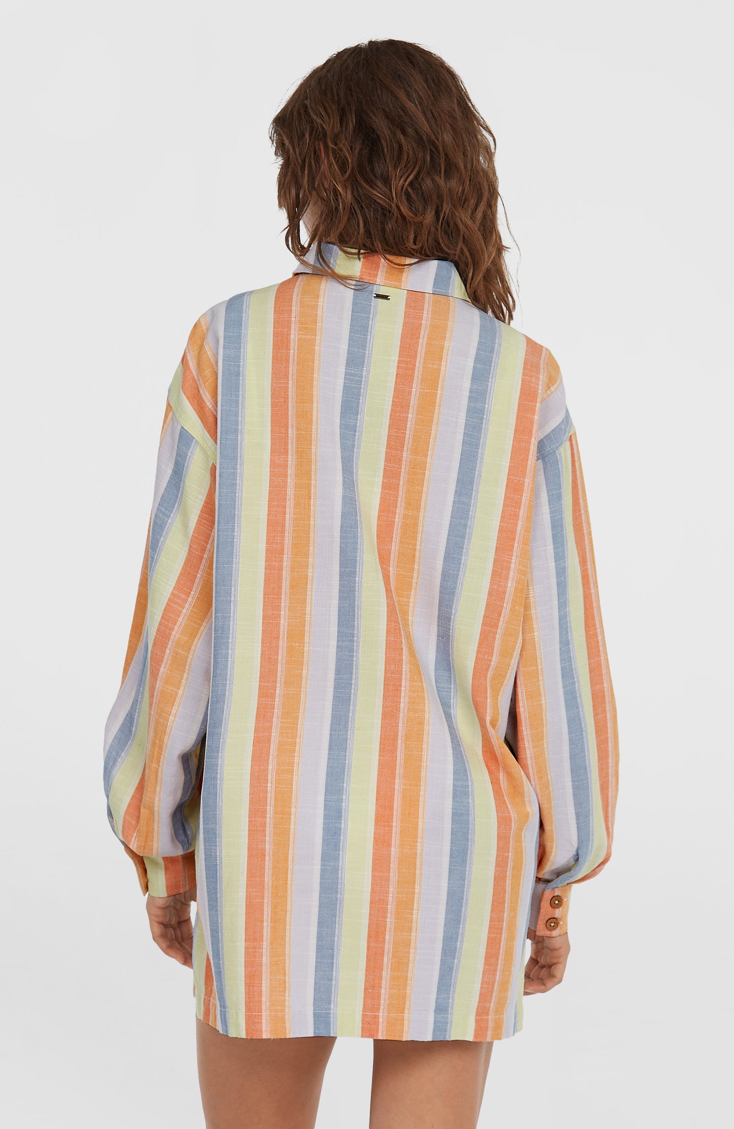 Beach Vintage Long Shirt Women Vintage Stripe