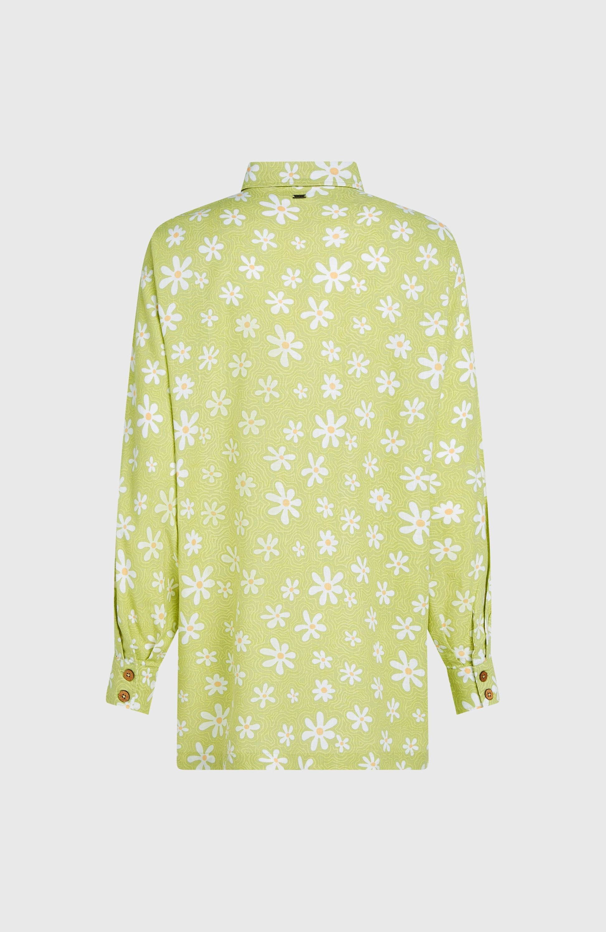 Beach Vintage Long Shirt Women Green Daisyline