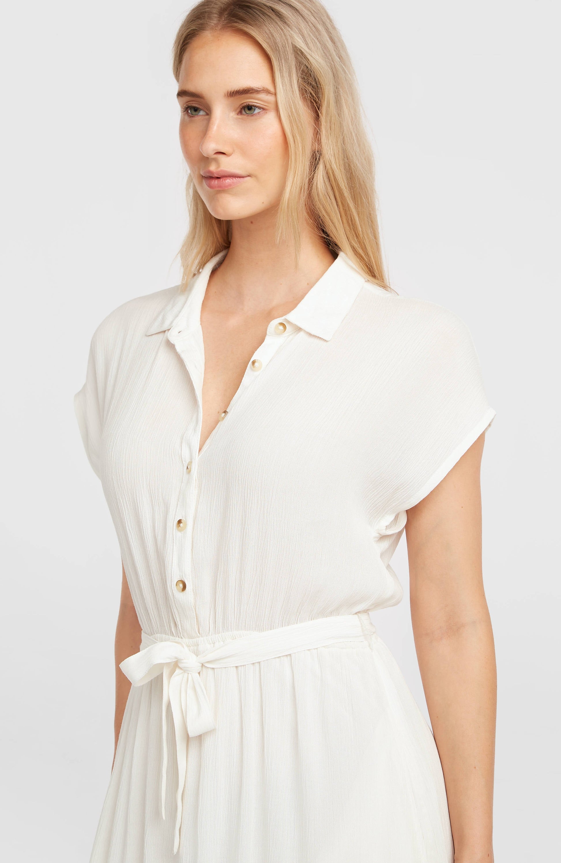 Lori Maxi Shirt Dress Women Snow White