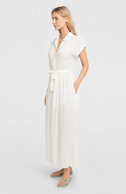 Lori Maxi Shirt Dress Women Snow White