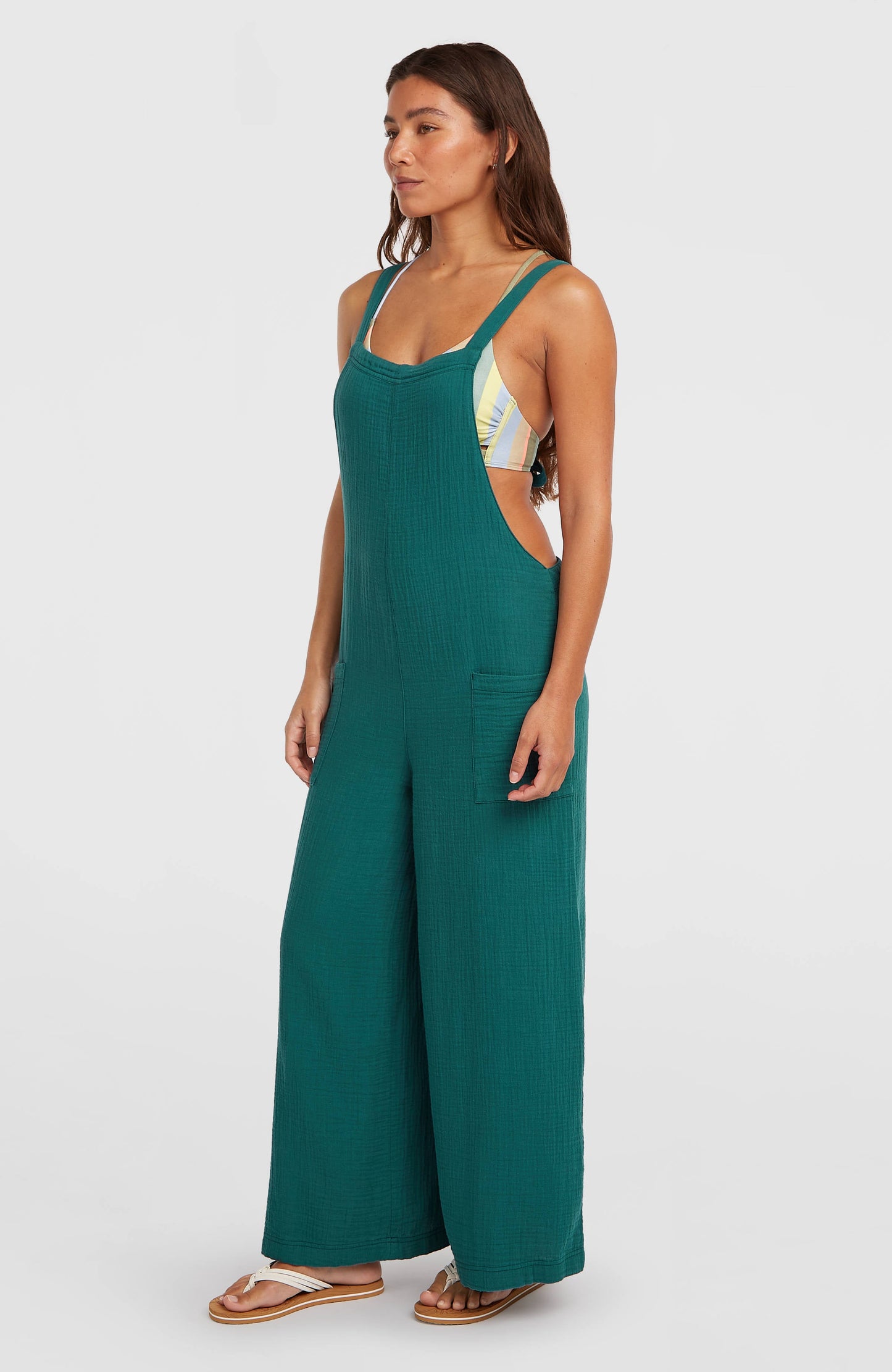 Brenda Structured Dungaree Women Botanical Heat