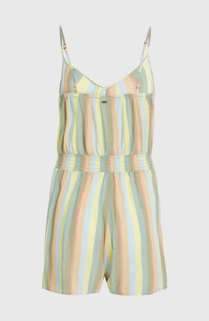 Thin Strap Buttoned Romper Women Multi Must Haves Stripe