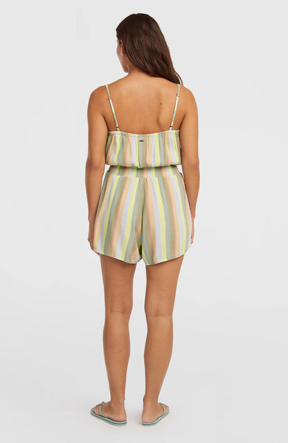 Thin Strap Buttoned Romper Women Multi Must Haves Stripe