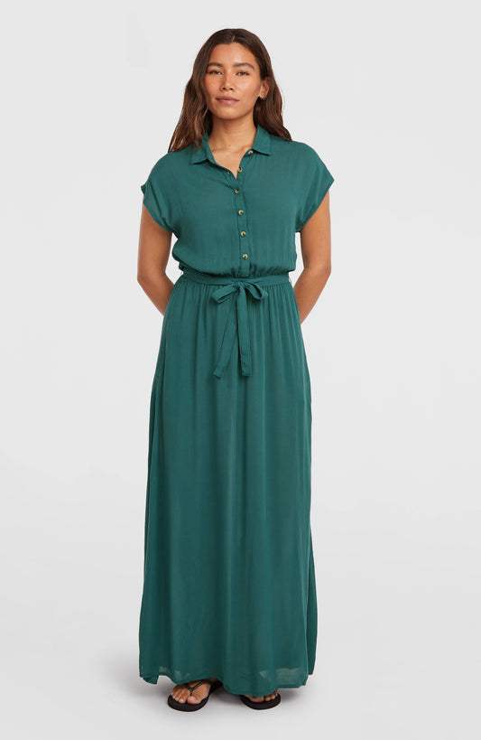 Lori Maxi Shirt Dress Women Botanical Heat
