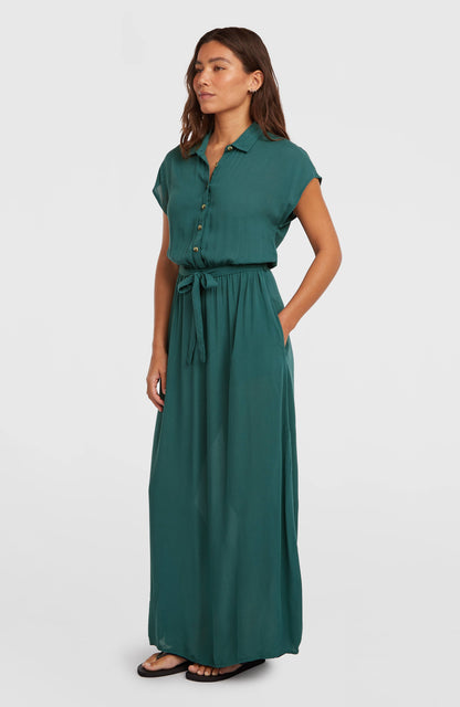 Lori Maxi Shirt Dress Women Botanical Heat