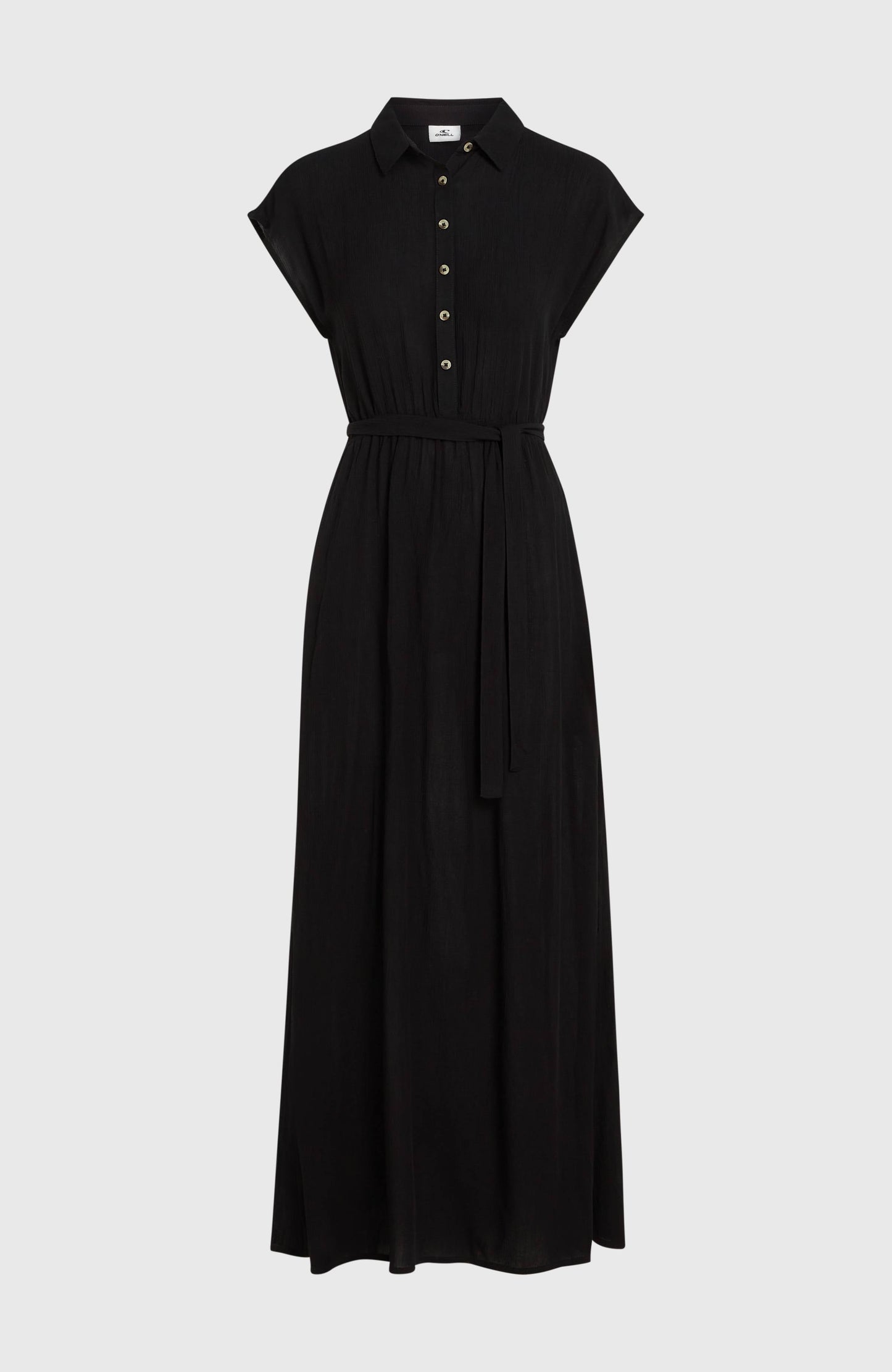 Lori Maxi Shirt Dress Women Black Out