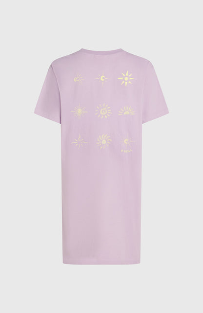 Women of the Wave T-Shirt Dress Women Pale Lavender