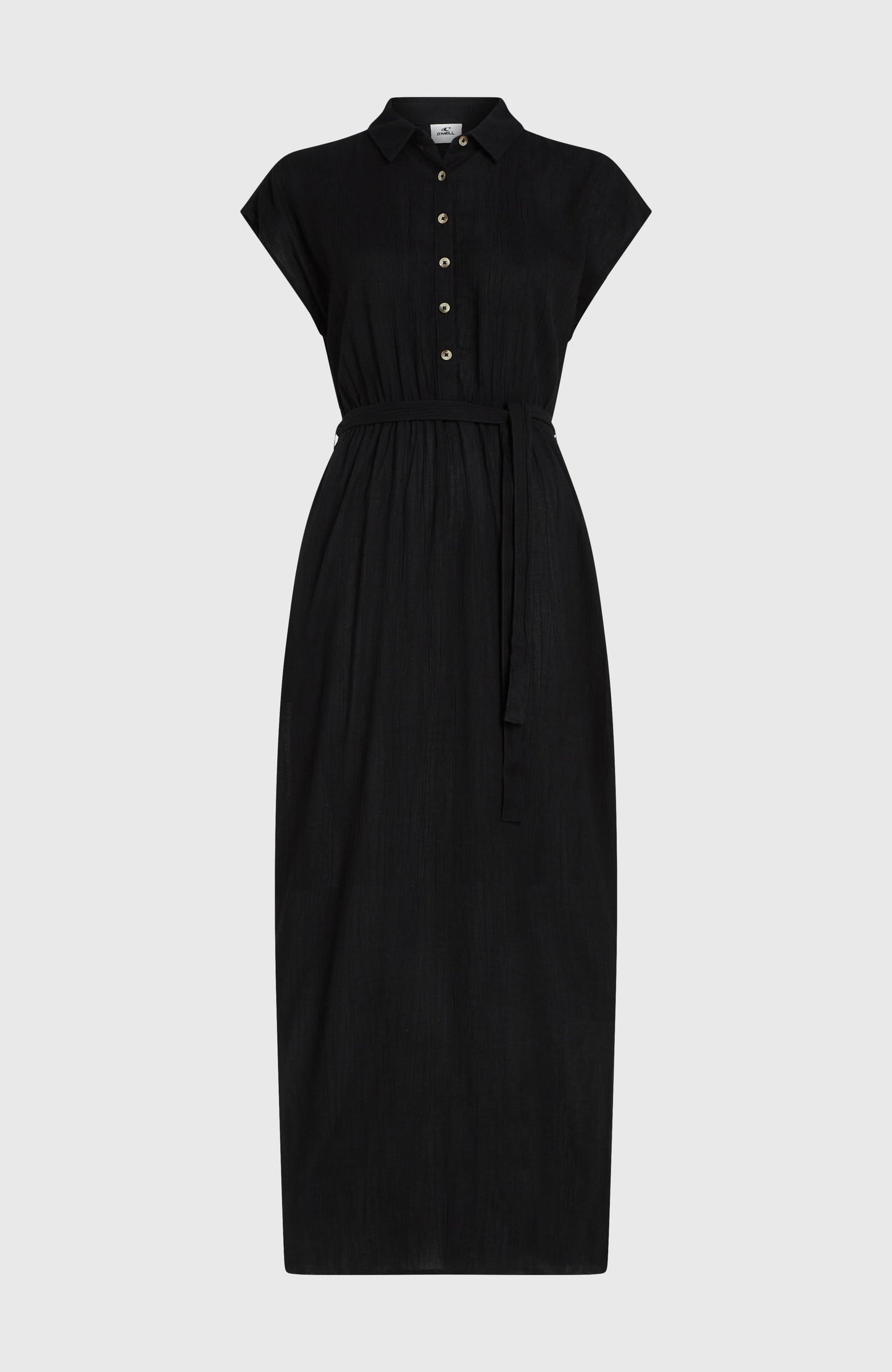 Lori Maxi Shirt Dress Women Black Out
